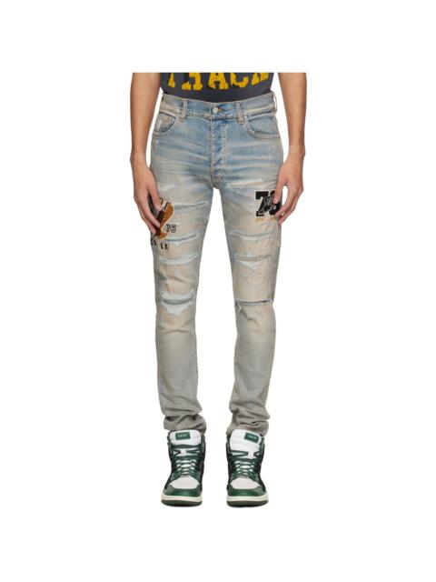 AMIRI Indigo Varsity Eagle Jeans