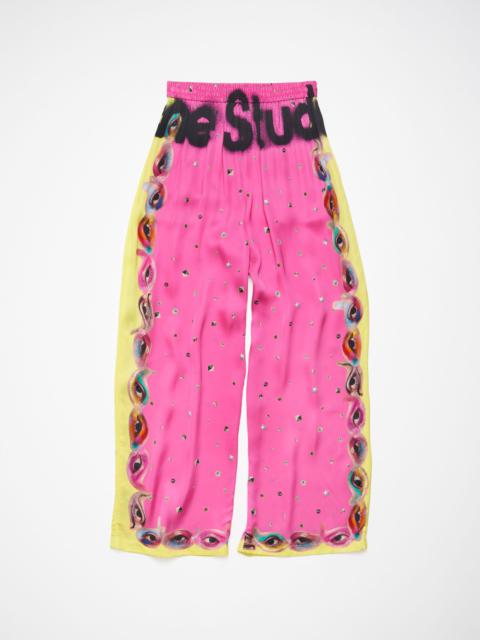 Acne Studios Printed trousers - Fuchsia pink