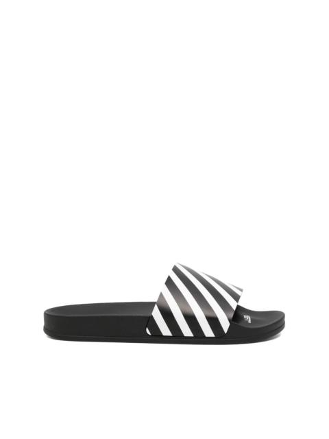 Off-White Diag-stripe slides