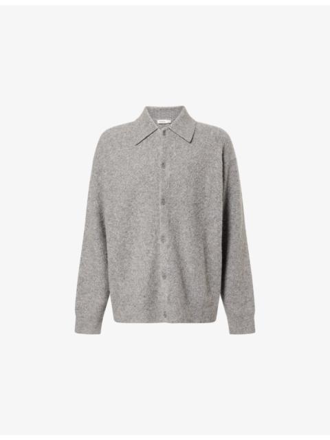 SIMKHAI Richie Collar Cashmere-Blend Cardigan