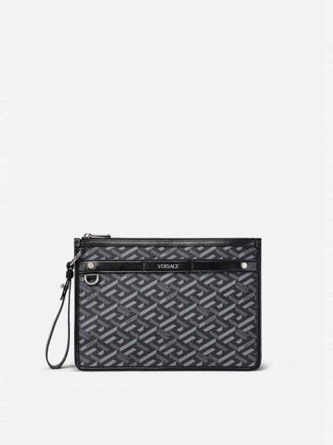 VERSACE La Greca Signature Pouch Bag