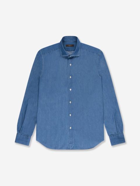 SLOWEAR Slim fit denim cotton shirt