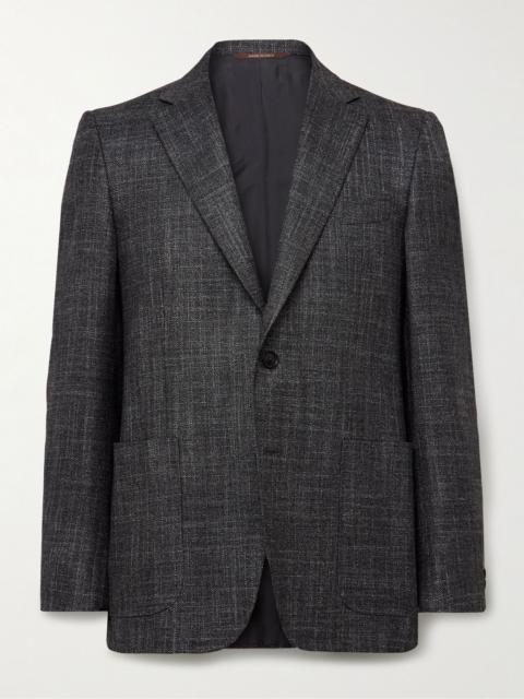 Canali Wool, Silk and Cashmere-Blend Blazer Dark gray
