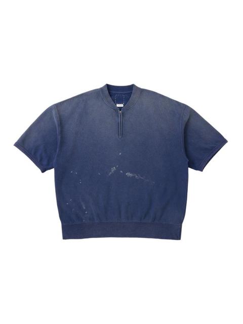 visvim MONDO HENLEY ZIP S/S CRASH NAVY
