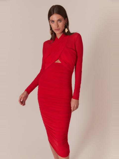 BARDOT Aliyah Dress In Fire Red