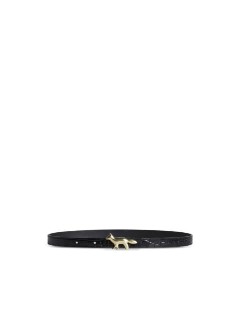 Maison Kitsuné Profile Fox croc-embossed leather belt