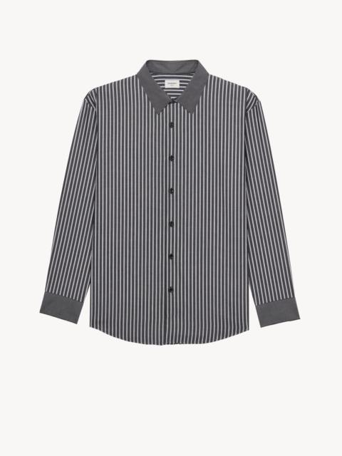 SAINT LAURENT WINCHESTER SHIRT IN STRIPED COTTON POPLIN