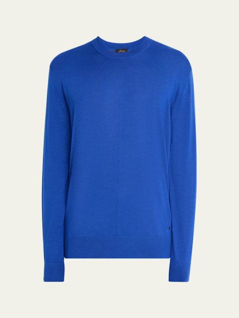 Brioni Men's Cashmere-Silk Crewneck Sweater