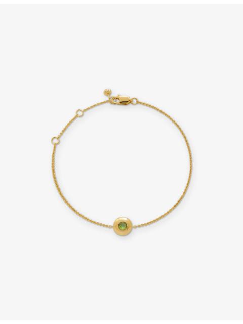 MONICA VINADER August Birthstone 18ct Gold Vermeil-Plated Sterling Silver and Peridot Bracelet