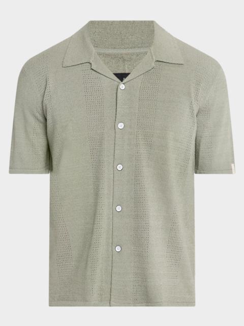 rag & bone Men's Zuma Pointelle Short-Sleeve Shirt
