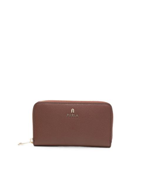 FURLA logo-plaque grained leather wallet