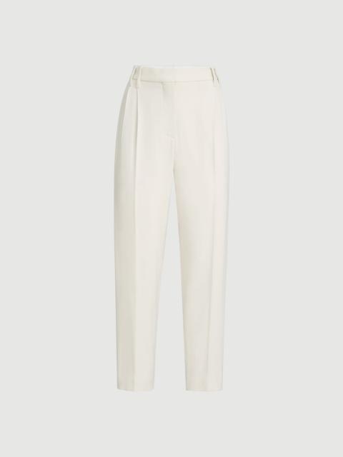 Brunello Cucinelli Comfort viscose couture twill slouchy trousers with monili