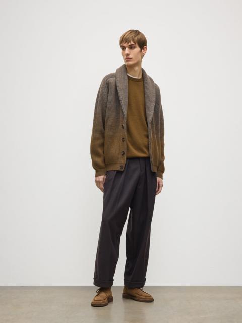 Johnstons of Elgin Pioneer Green Shawl Collar Cashmere Cardigan
