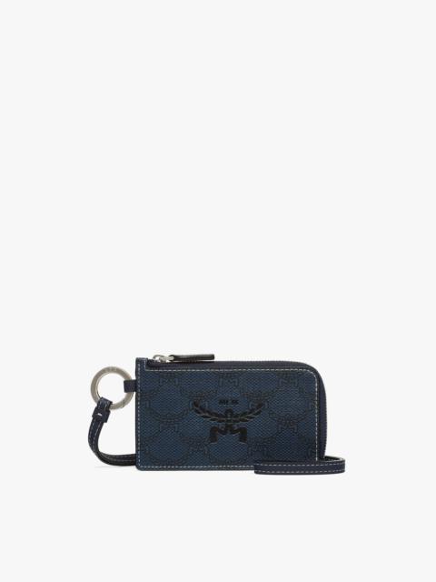 MCM Himmel Lanyard Zip Card Case in Lauretos