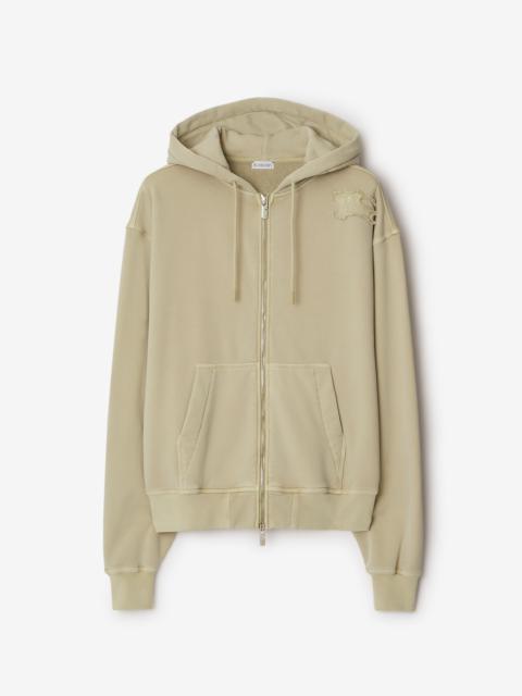 Cotton Blend Zip Hoodie