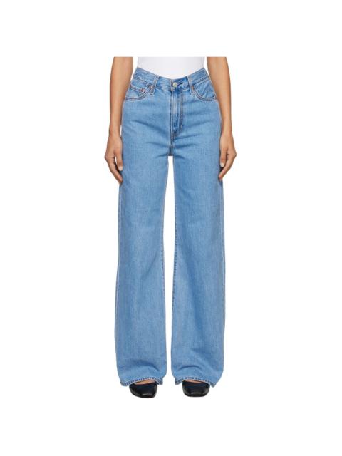 Levi's Blue Ribcage Wide Leg Jeans