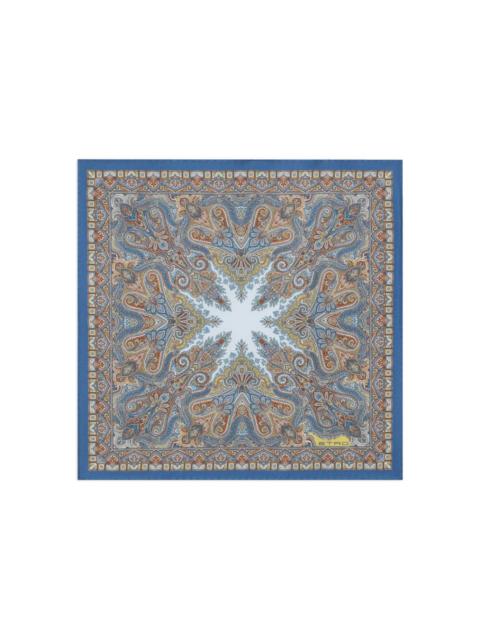 Etro floral paisley silk pocket square