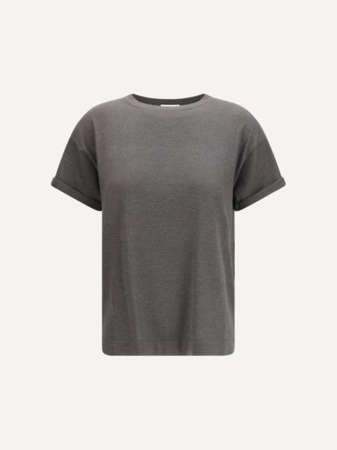 Brunello Cucinelli cashmere glitter T-shirt