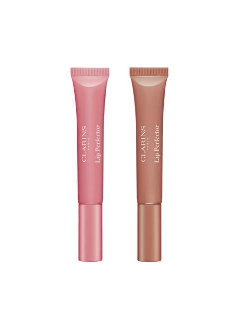 CLARINS Lip Perfector Shimmer Bundle | Rose Shimmer & Rosewood Shimmer Lip Gloss Set