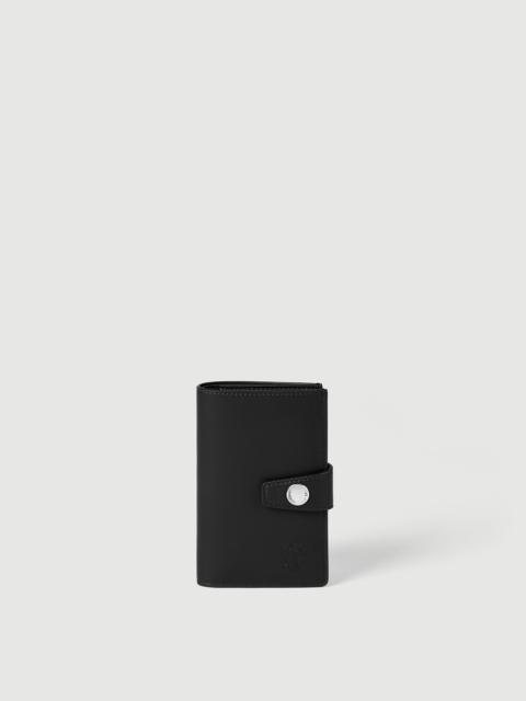 Brunello Cucinelli Grained leather wallet with zipper