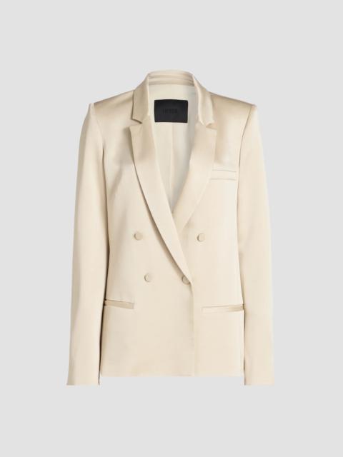 LAPOINTE Women's Satin Double-Breasted Blazer - Sand