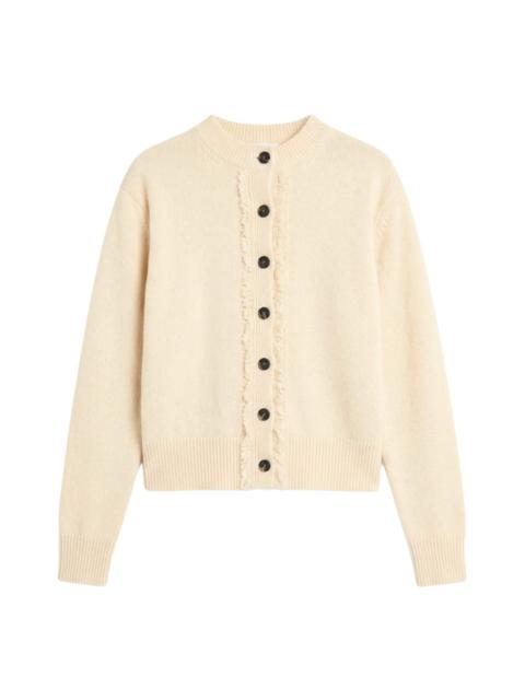 MARIA McMANUS Ecru Ladder Stitch Cardigan