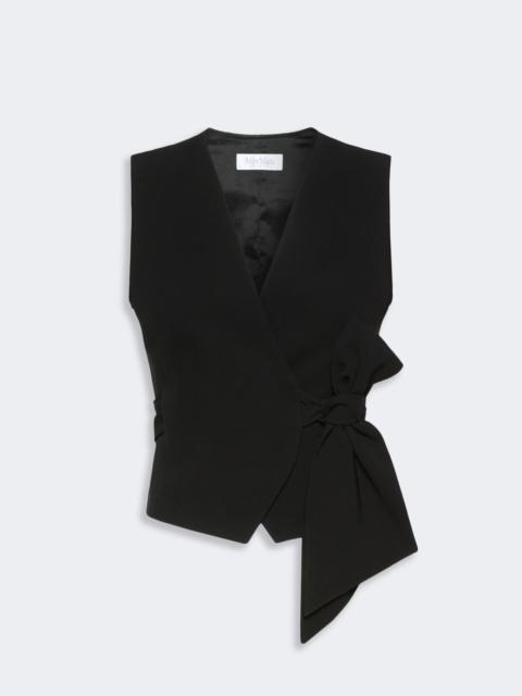 Max Mara PAGELLA Compact cady cropped gilet - BLACK
