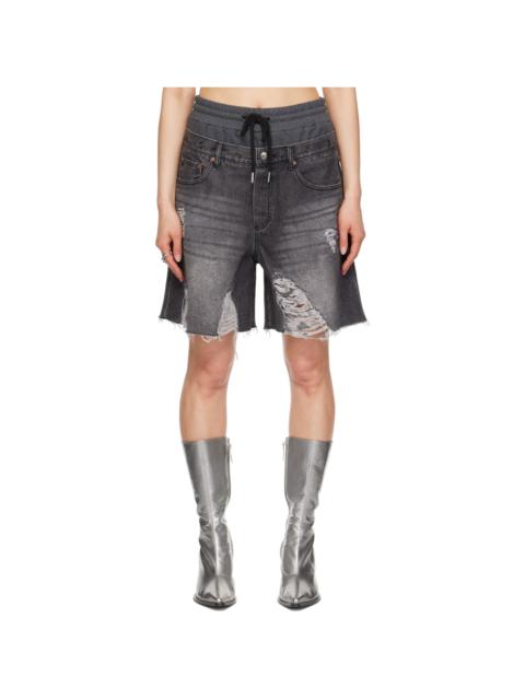 Andersson Bell Black Denny Denim Shorts