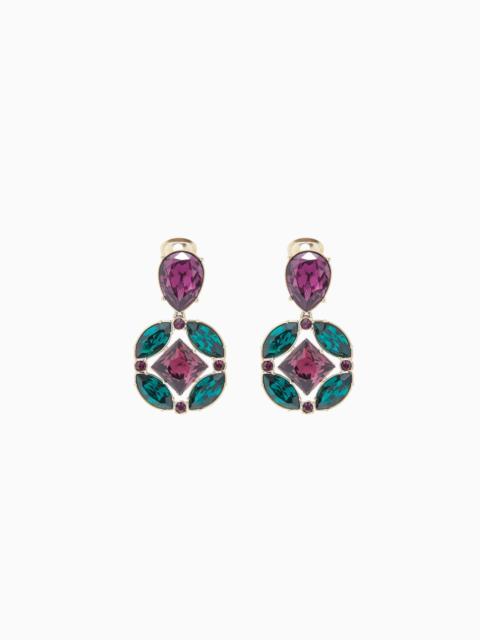 GIORGIO ARMANI PENDANT EARRINGS WITH SWAROVSKI CRYSTALS