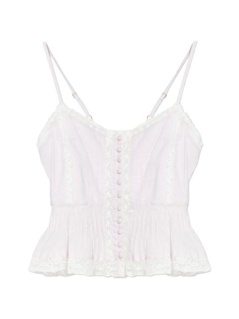 LoveShackFancy lace button top
