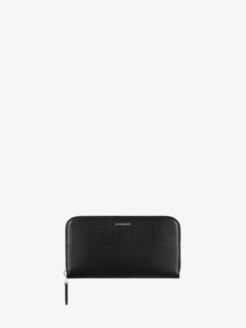 Givenchy ZIPPED WALLET IN 4G CLASSIC LEATHER