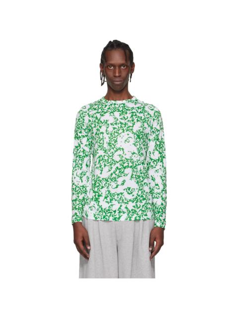 Dries Van Noten Green & White Floral T-shirt