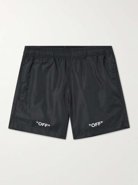 Off-White Short-Length Printed Swim Shorts