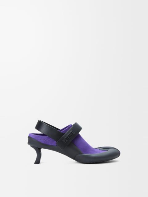 Loewe Dive slingback in stretch suede