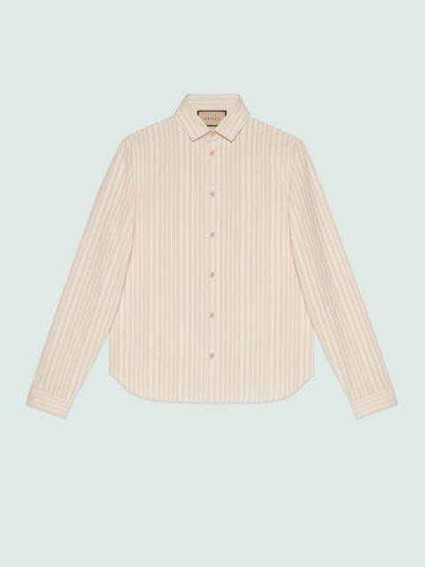 GUCCI Striped cotton shirt