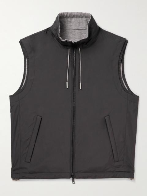 ZEGNA Reversible Micofibre and Cashmere, Cotton and Silk-Blend Twill Gilet