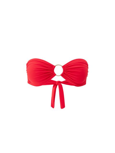 MELISSA ODABASH SAYA RED BIKINI TOP
