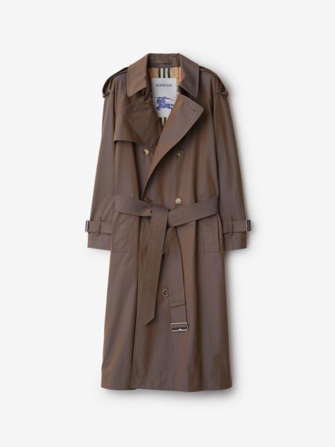 トレンチコート Burberry Embroidered stretch linen trench coat Burberry Embroidered stretch linen trench coat | The Fashion
