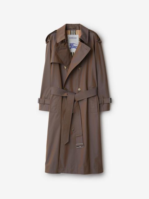 Long Gabardine Trench Coat