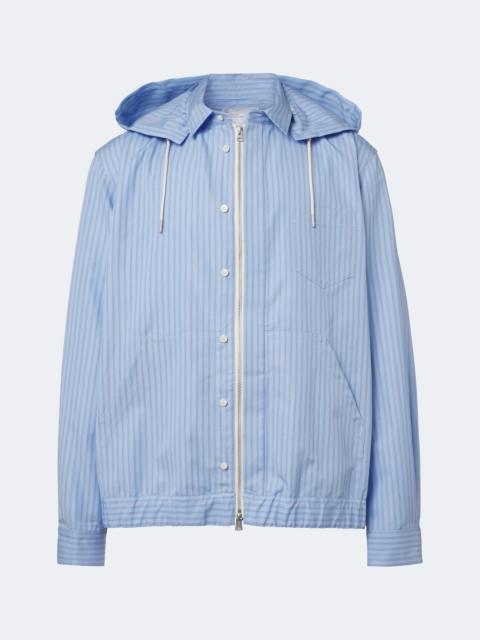 sacai Striped cotton-blend jacket