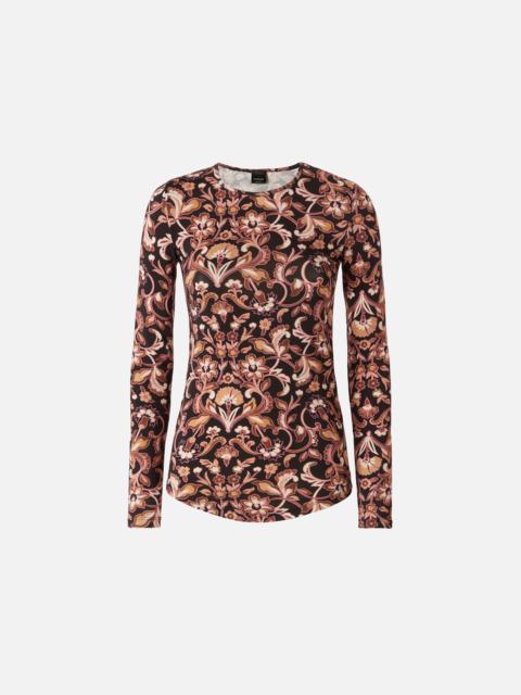 PINKO FLORAL PRINT LONG-SLEEVED JERSEY