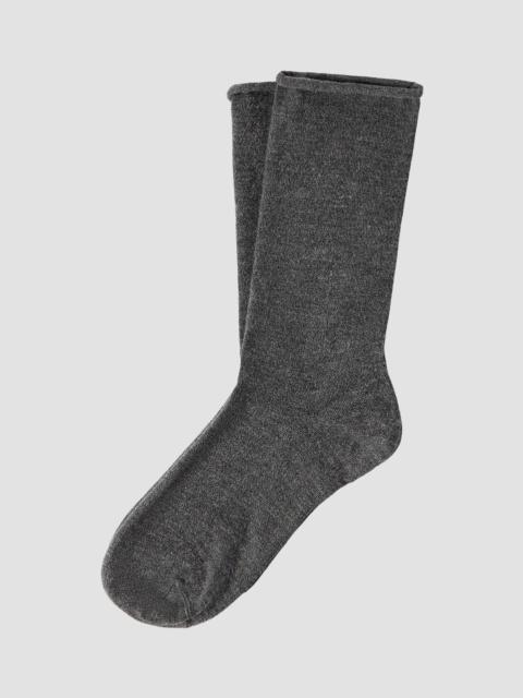 Brunello Cucinelli Women's Stretch Cashmere Knit Socks - Anthracite