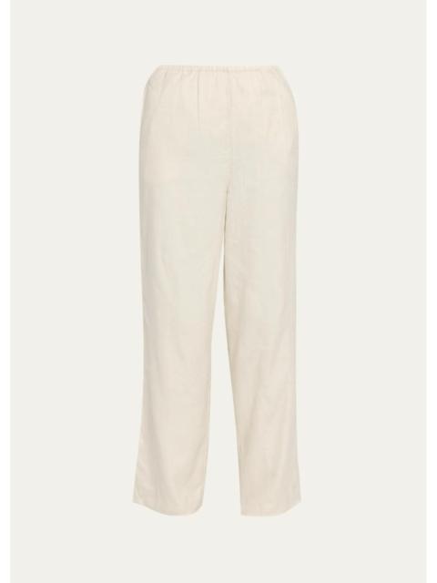 TOTEME Monogram Flannel Straight-Leg Trousers
