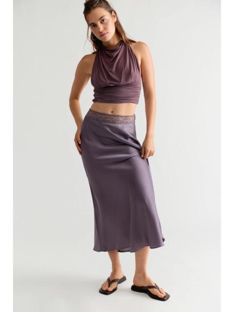 FREE PEOPLE Valeria Midi Slip Skirt
