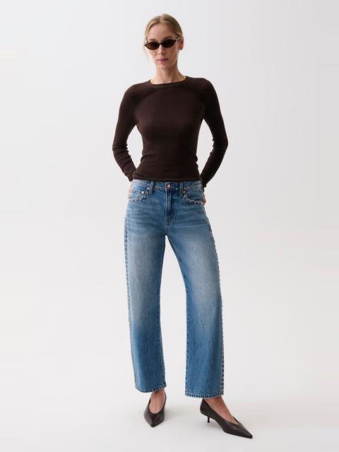PISTOLA LEXI MID RISE BOWED STRAIGHT - STAR STUDDED