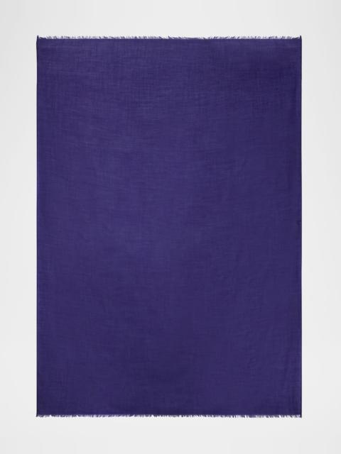 AKRIS Cashmere-Silk Fringe Trim Scarf