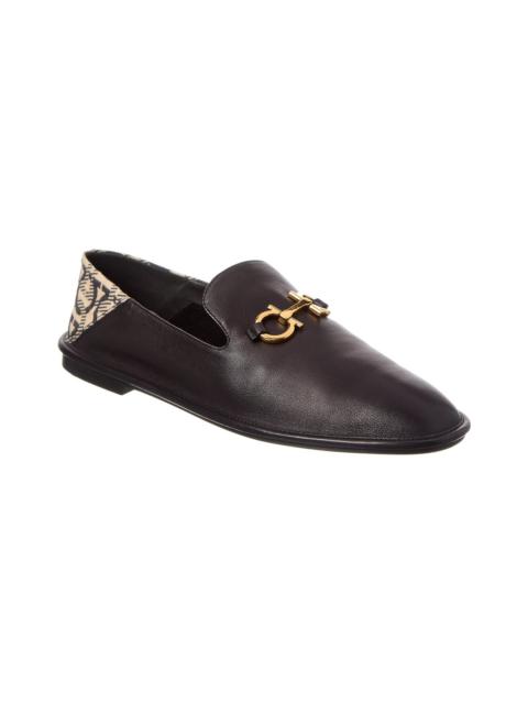 FERRAGAMO Ferragamo Logo Leather Loafer