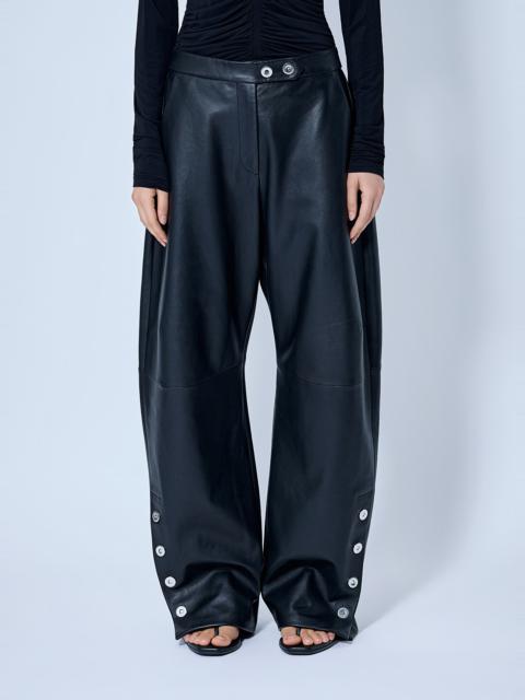 Sportmax Wide-Leg Leather Trousers