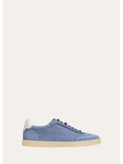 Brunello Cucinelli Men's Suede T-Toe Low-Top Sneakers