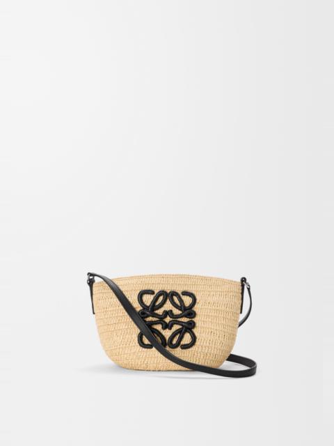 Loewe Eclipse pochette in raffia and calfskin
